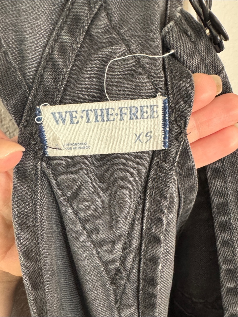 We the Free Free People Ziggy Overalls Size XS Black Denim Cotton - Picture 4 of 7